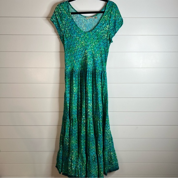Soft Surroundings Marianna Geo Batik
Chalis Tiered Midi Dress. Size Medium. - Picture 3 of 12